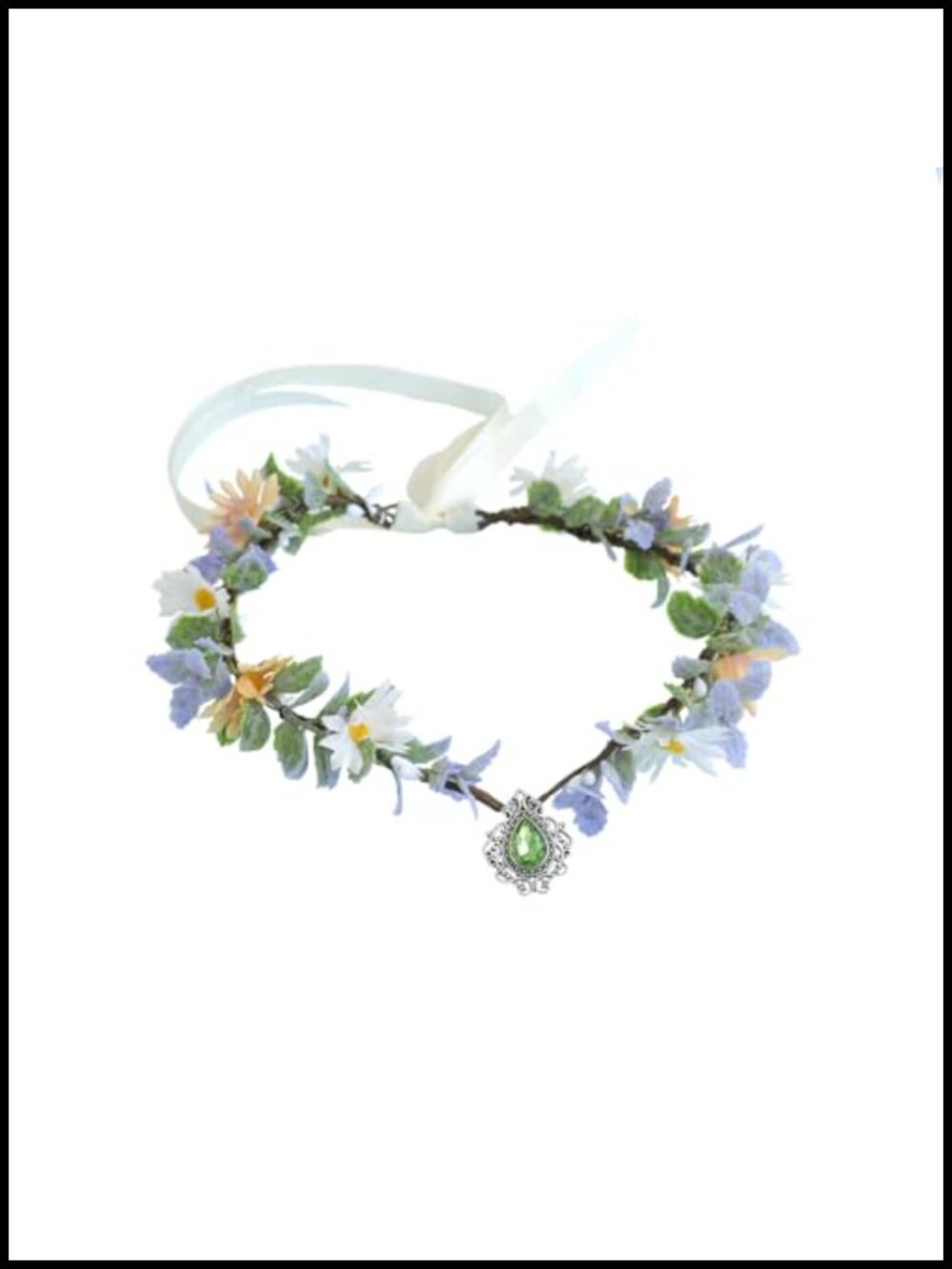 Fairy Elf Crown Flower Headband Floral Headpiece Halo for Women
